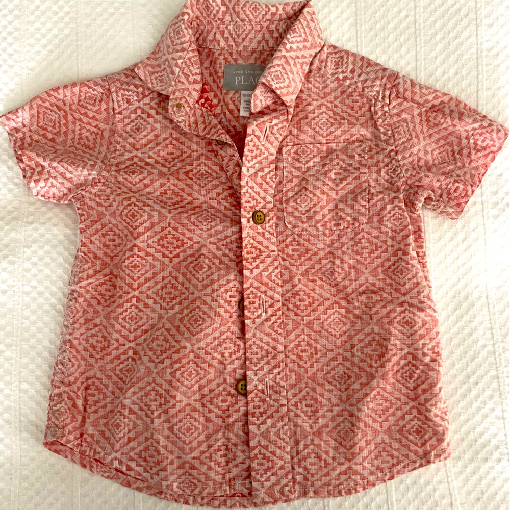 Children’s Place Button Down Short Sleeved Shirt